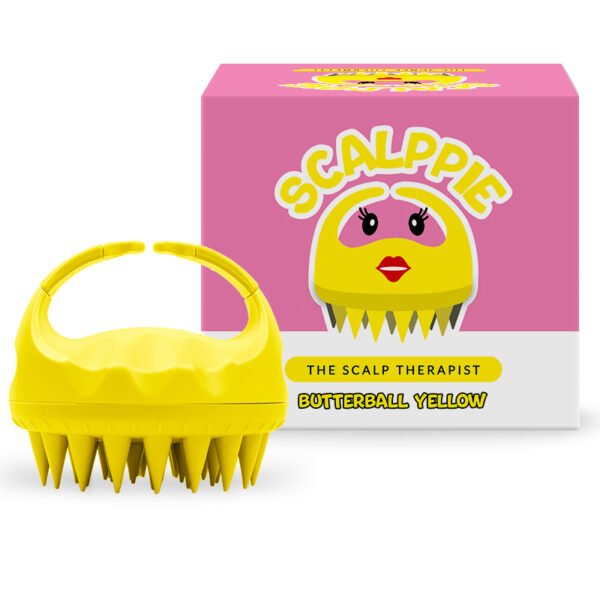 Scalp Massager and Shampoo Brush - Butterball Yellow
