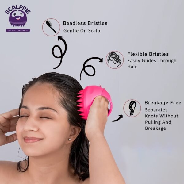 Scalp massager and Shampoo brush - essential tools for scalp care and hair health. Soft bristles and ergonomic design ensure a gentle and effective massage experience. Enhance your shower routine and promote healthy hair growth.